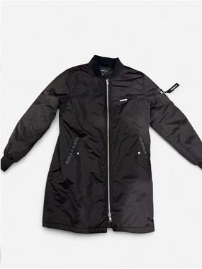 Members Only Onyx Satin Long Bomber